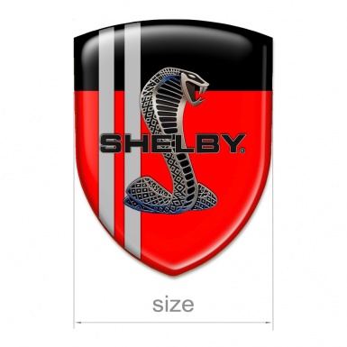 Ford Shelby Car Interior Badge Red Black Background Grey Lines Style 