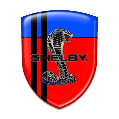 Ford Shelby Resin Sticker Red Blue Base Black Lines Version 