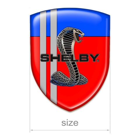 Ford Shelby Emblem Exterior Red Blue Background Grey Lines Edition 