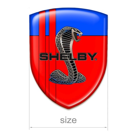 Ford Shelby Emblem Interior Red Blue Base Red Lines Edition 