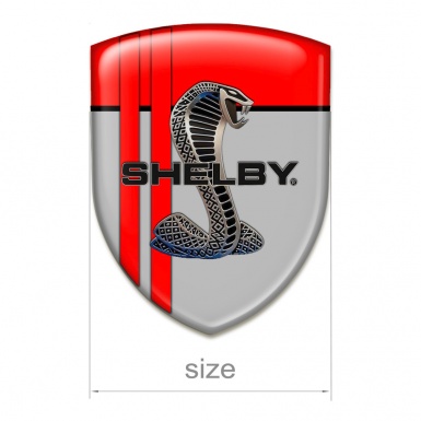 Ford Shelby Tuning Emblem Grey Red Base Red Line Edition 