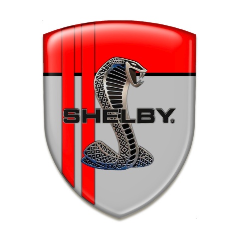 Ford Shelby Tuning Emblem Grey Red Base Red Line Edition 
