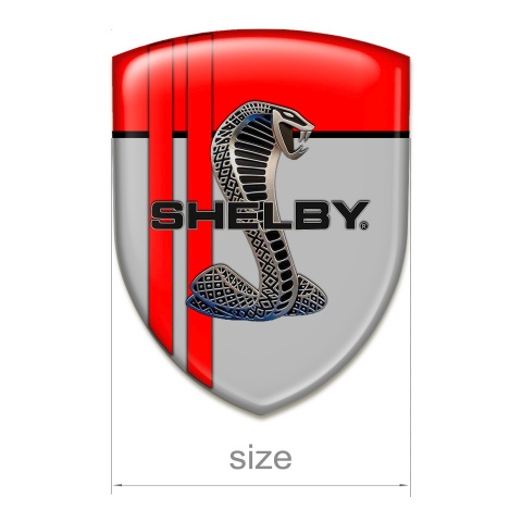 Ford Shelby Tuning Emblem Grey Red Base Red Line Edition 