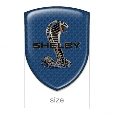 Ford Shelby Car Interior Badge Navy Blue carbon Base 3D Logo Snake 