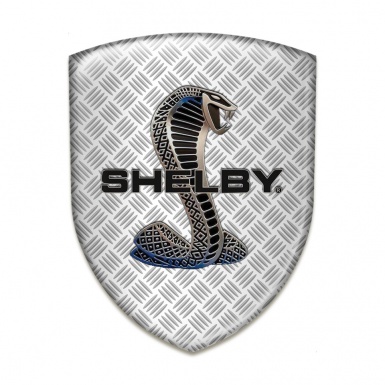 Ford Shelby Silicone Car Decal Badge Grey Mesh Design 