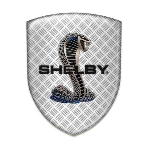 Ford Shelby Silicone Car Decal Badge Grey Mesh Design 