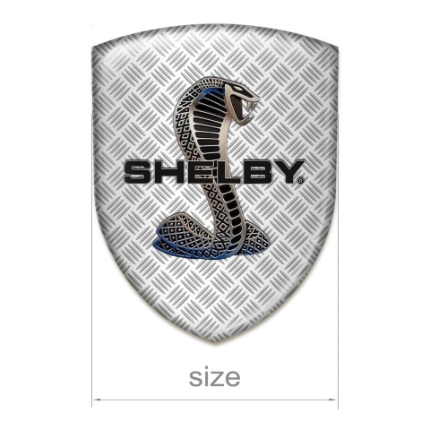 Ford Shelby Silicone Car Decal Badge Grey Mesh Design 