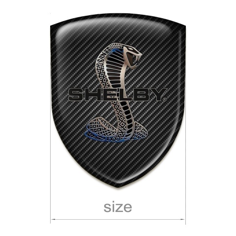 Ford Shelby Silicone Badge Black Carbon Design 