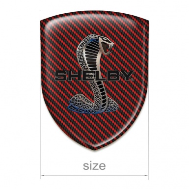 Ford Shelby Auto Emblem Dark Red carbon Design 