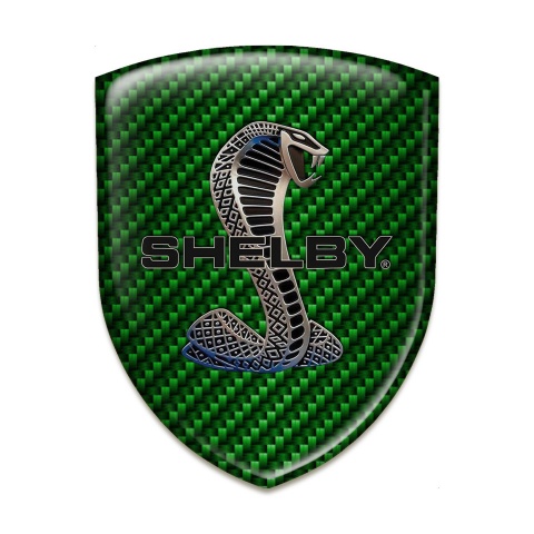 Ford Shelby Emblem Badge Logo Green Carbon Design 