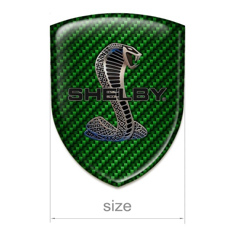 Ford Shelby Emblem Badge Logo Green Carbon Design 