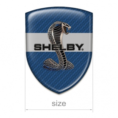 Ford Shelby Emblem Interior Navy Blue carbon Grey Ribon Style 