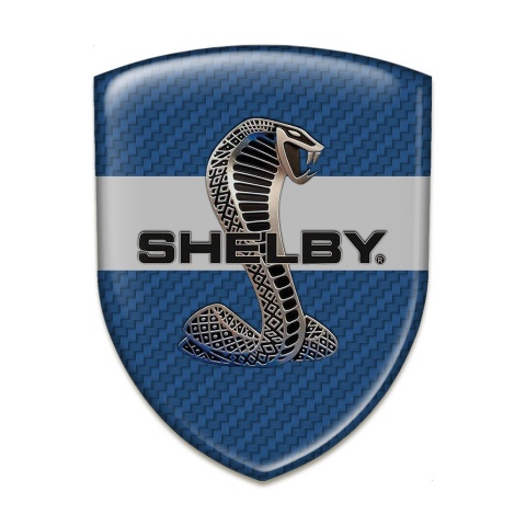 Ford Shelby Emblem Interior Navy Blue carbon Grey Ribon Style 