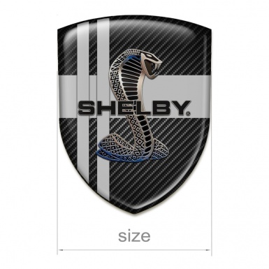 Ford Shelby Silicone Shield Black carbon with Grey Crossed lines Design 