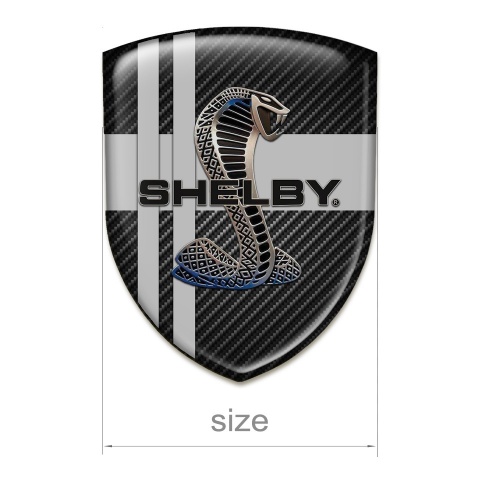 Ford Shelby Silicone Shield Black carbon with Grey Crossed lines Design 