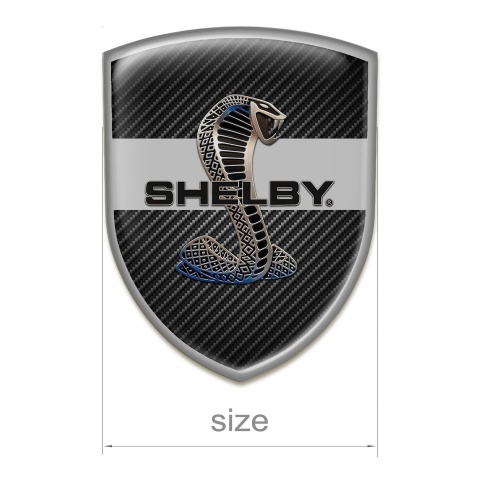 Ford Shelby Emblem Interior Black Carbon Base Grey Ribon with Logo 