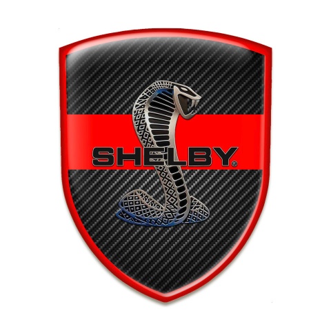 Ford Shelby Car Accessories Badge Black carbon Red Decoration Style 