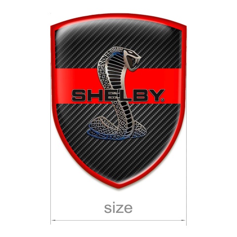 Ford Shelby Car Accessories Badge Black carbon Red Decoration Style 