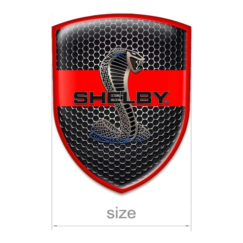 Ford Shelby Self Adhesive Car logo Emblem Perforated Steel Base Red Decoration 