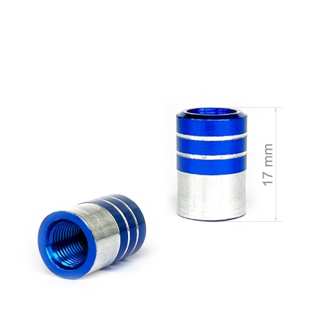 Mercedes Tyre Valve Caps Blue - Aluminium 4 pcs 3D logo