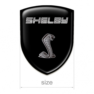 Ford Shelby Silicone Car Decal Badge Black Warp Grey Logo 