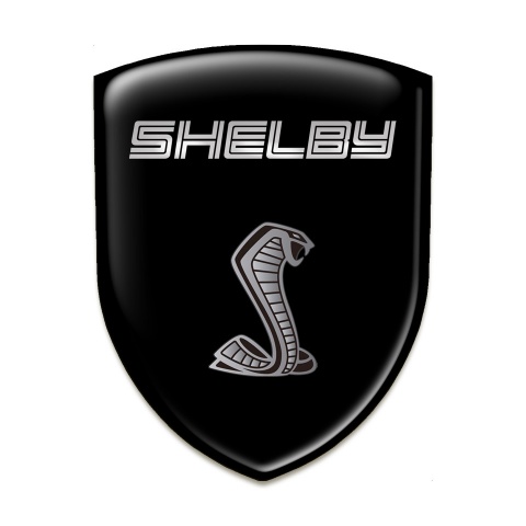 Ford Shelby Silicone Car Decal Badge Black Warp Grey Logo 