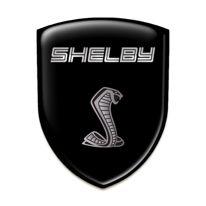 Ford Shelby Silicone Car Decal Badge Black Warp Grey Logo 