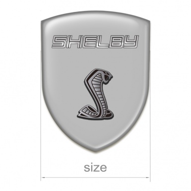 Ford Shelby Silicone Badge Grey Base 3D Logo Style 