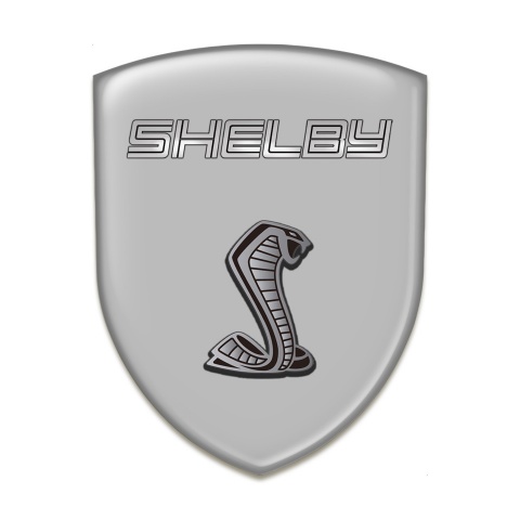 Ford Shelby Silicone Badge Grey Base 3D Logo Style 
