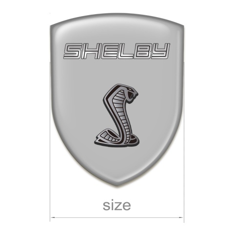 Ford Shelby Silicone Badge Grey Base 3D Logo Style 