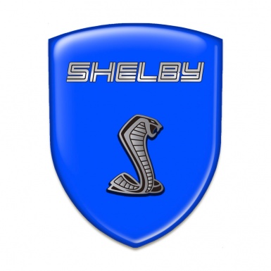 Ford Shelby Silicone Shield Blue Base Grey Logo 