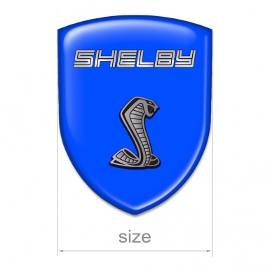 Ford Shelby Silicone Shield Blue Base Grey Logo 