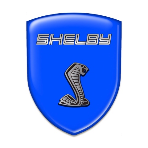 Ford Shelby Silicone Shield Blue Base Grey Logo 