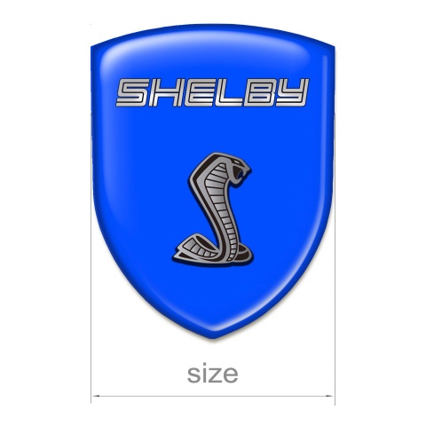 Ford Shelby Silicone Shield Blue Base Grey Logo 