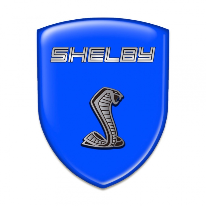 Ford Shelby Silicone Shield Blue Base Grey Logo 