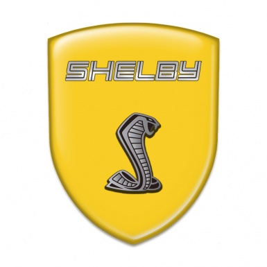 Ford Shelby Auto Emblem Yellow base Grey Logo Design 