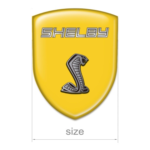 Ford Shelby Auto Emblem Yellow base Grey Logo Design 