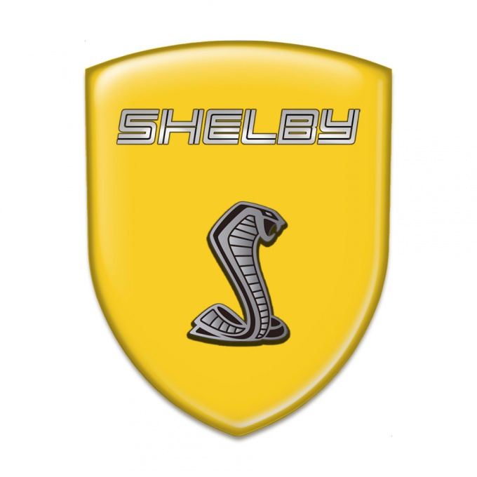 Ford Shelby Auto Emblem Yellow base Grey Logo Design 