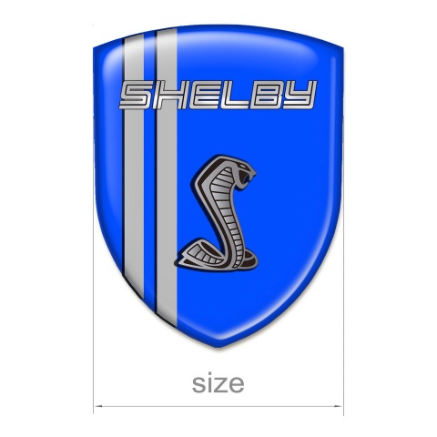 Ford Shelby Self Adhesive Emblem Logo Blue Warp Grey Lines Design 