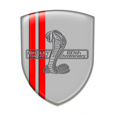 Ford Shelby Silicone Shield Grey Red Base 50 Anniversary style 