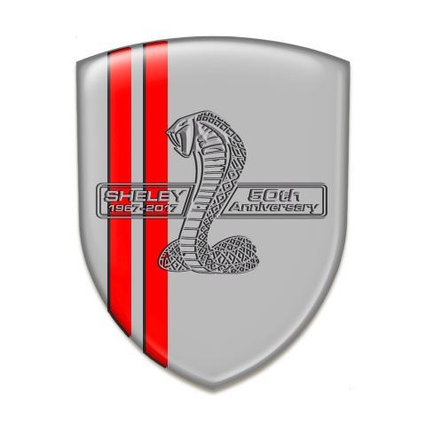 Ford Shelby Silicone Shield Grey Red Base 50 Anniversary style 