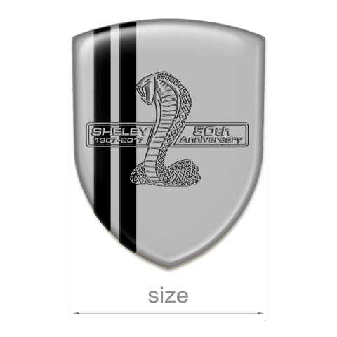 Ford Shelby Resin Sticker Grey Base black Lines Version 