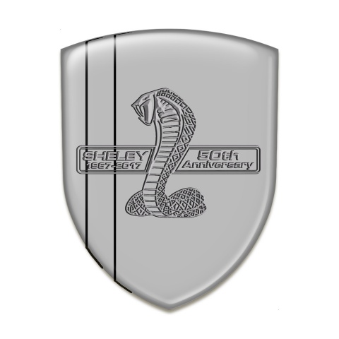 Ford Shelby Emblem Exterior Grey base 50 Anniversary Design 