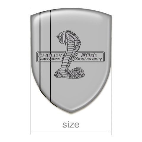Ford Shelby Emblem Exterior Grey base 50 Anniversary Design 