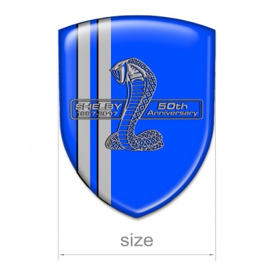 Ford Shelby Tuning Emblem High End Blue Base Grey Lines Version 