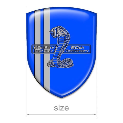 Ford Shelby Tuning Emblem High End Blue Base Grey Lines Version 