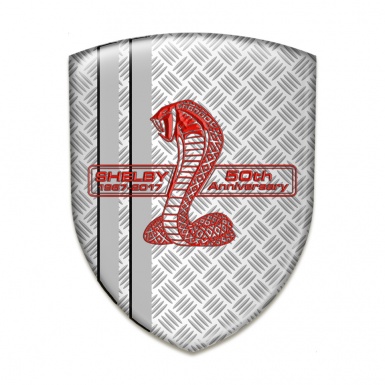 Ford Shelby Emblem Badge Logo Mesh Base Red Logo 