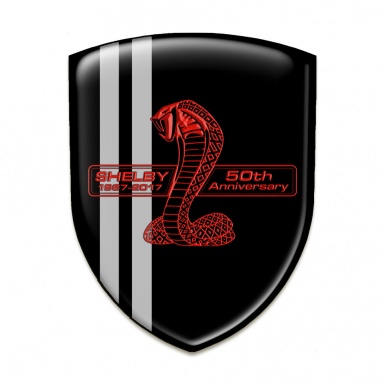 Ford Shelby Tuning Emblem Black Base Grey Lines Version 