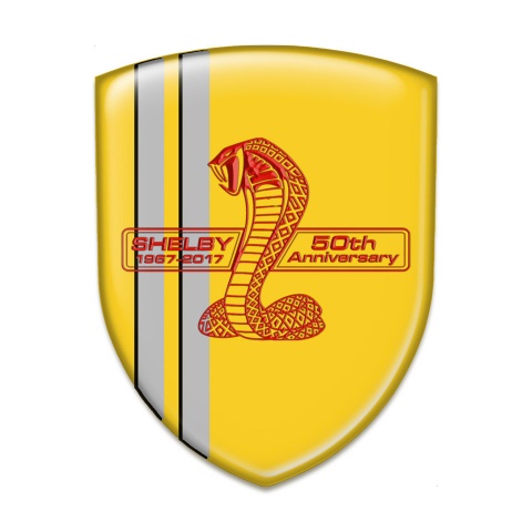 Ford Shelby Resin Sticker Yellow Base Grey Lines Variant 