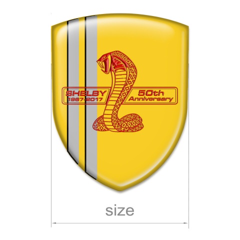 Ford Shelby Resin Sticker Yellow Base Grey Lines Variant 